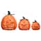 15" Orange LED Jack-O-Lantern Trio